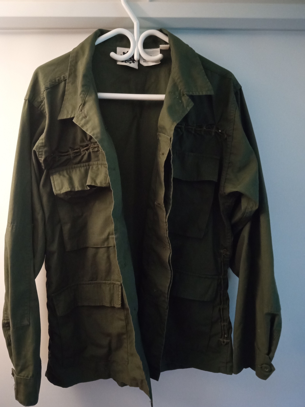 Men's Military-Style Olive Green Field Jacket